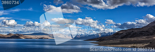 Image of Lake Tso Moriri in Himalayas. Ladakh, India