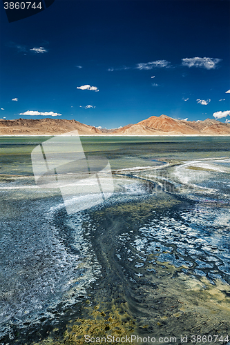 Image of Mountain lake Tso Kar in Himalayas