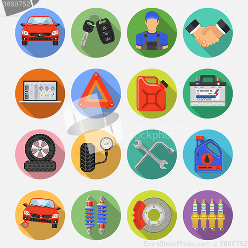 Image of Car Service Set Vector Icons