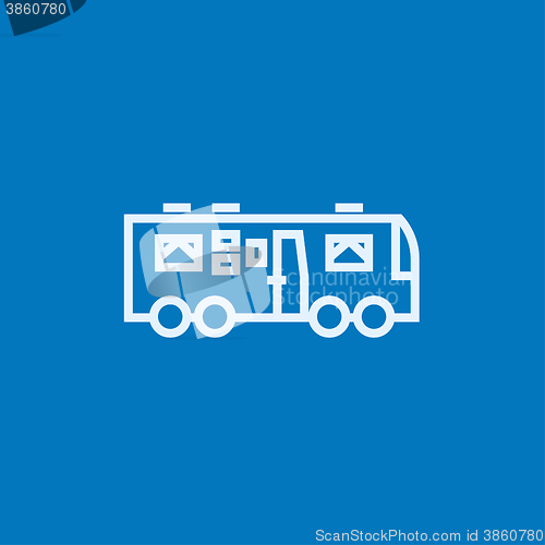 Image of Motorhome line icon.