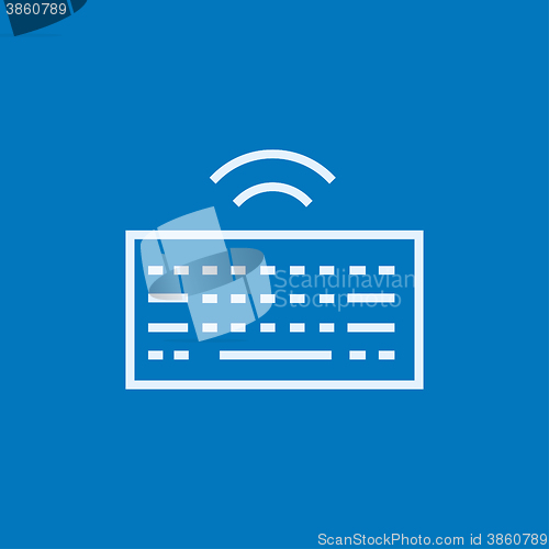 Image of Wireless keyboard line icon.