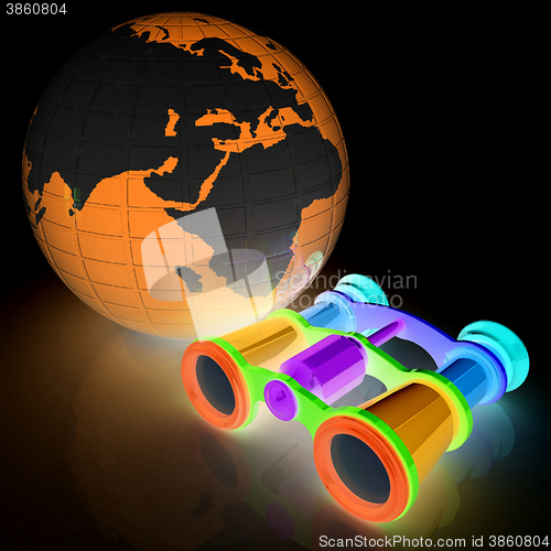Image of Worldwide search concept with Earth