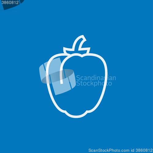 Image of Bell pepper line icon.