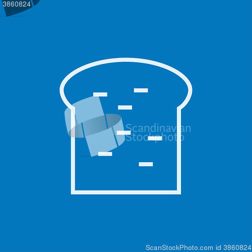 Image of Single slice of bread line icon.