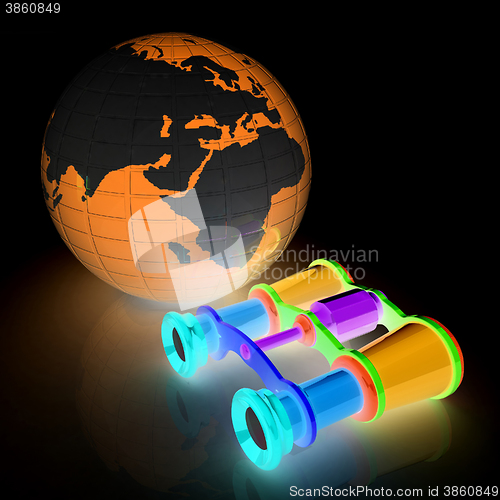 Image of Worldwide search concept with Earth