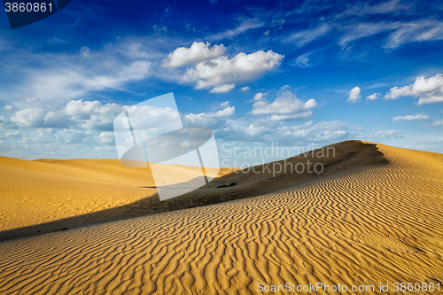 Image of Sand dunes in desert