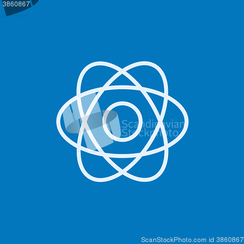 Image of Atom line icon.