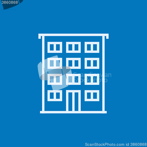 Image of Residential building line icon.