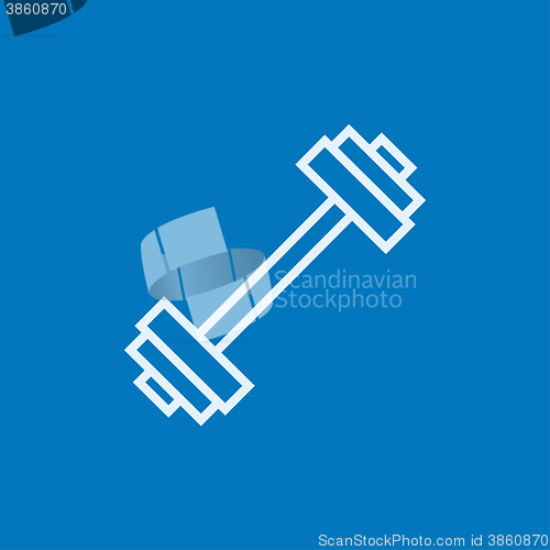 Image of Dumbbell line icon.