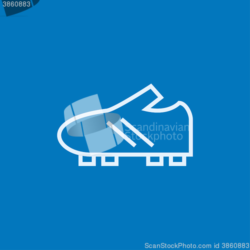 Image of Football boot line icon.