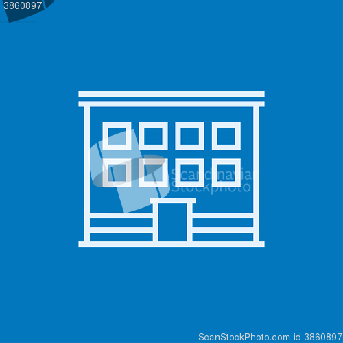 Image of Office building line icon.