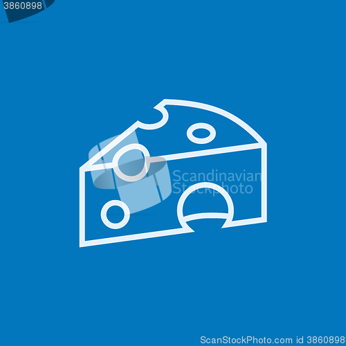 Image of Piece of cheese line icon.