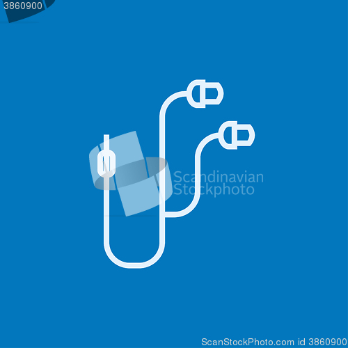 Image of Earphone line icon.