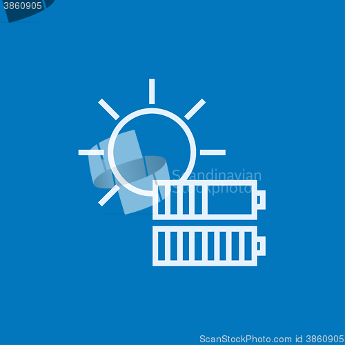 Image of Solar energy line icon.