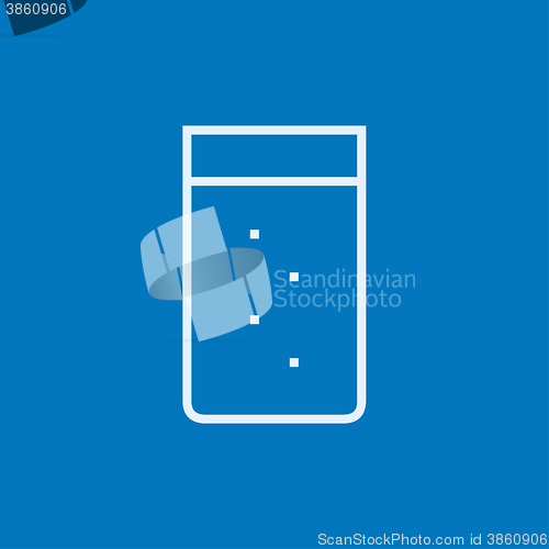 Image of Glass of water line icon.