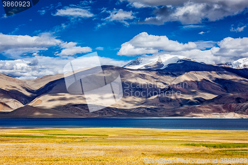 Image of Lake Tso Moriri in Himalayas. Ladakh, India