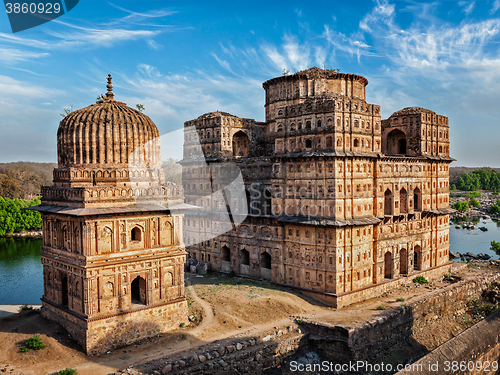 Image of Royal cenotaphs of Orchha, India