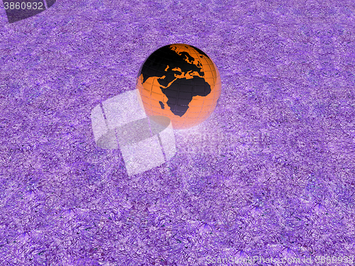 Image of earth on a grass