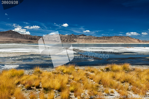 Image of Mountain lake Tso Kar in Himalayas