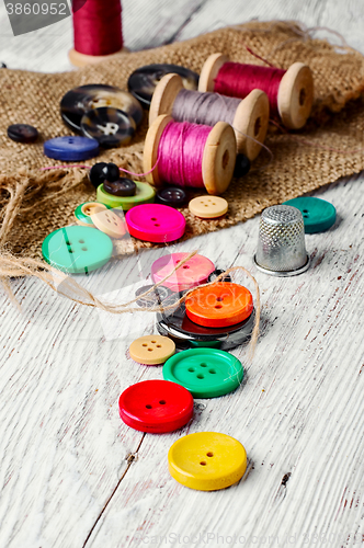 Image of Colorful plastic buttons