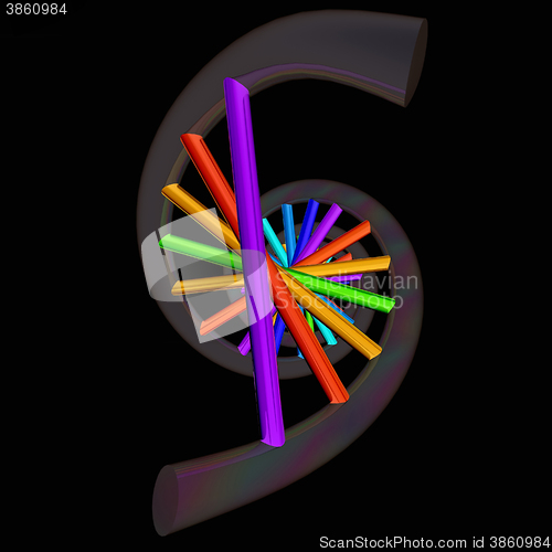 Image of DNA structure model