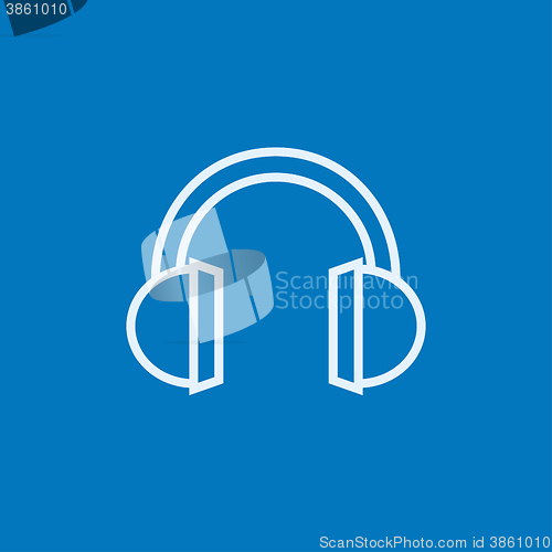 Image of Headphone line icon.