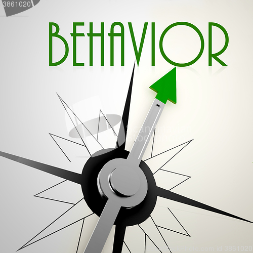 Image of Behavior on green compass