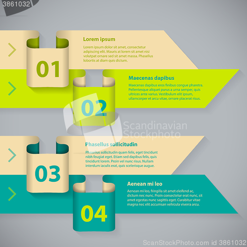 Image of Color arrow infographic with 4 options