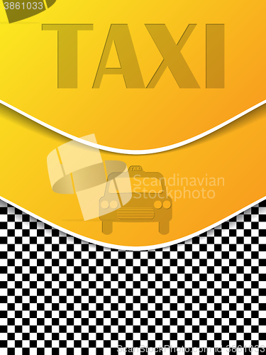 Image of Checkered taxi brochure with silhouettes