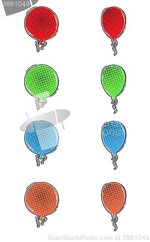 Image of comic color balloons