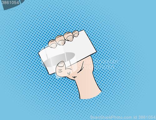Image of blank paper in hand