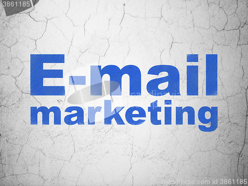 Image of Marketing concept: E-mail Marketing on wall background