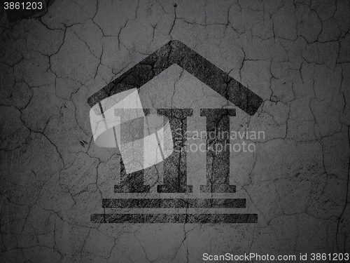 Image of Law concept: Courthouse on grunge wall background