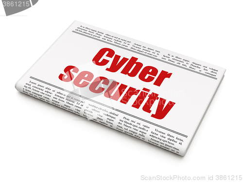 Image of Security concept: newspaper headline Cyber Security