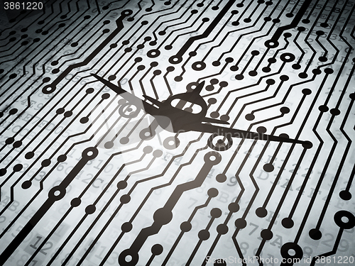 Image of Vacation concept: circuit board with Aircraft