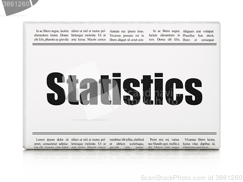 Image of Business concept: newspaper headline Statistics