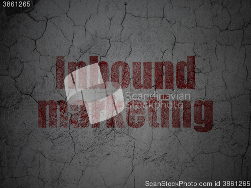 Image of Marketing concept: Inbound Marketing on grunge wall background