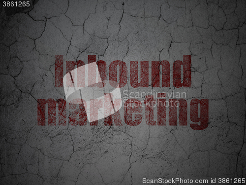 Image of Marketing concept: Inbound Marketing on grunge wall background