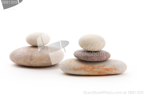 Image of balancing zen stones isolated