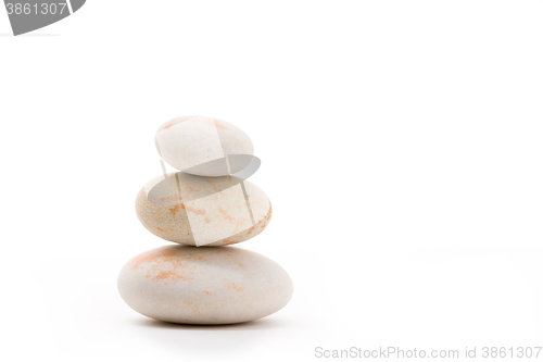 Image of balancing zen stones isolated