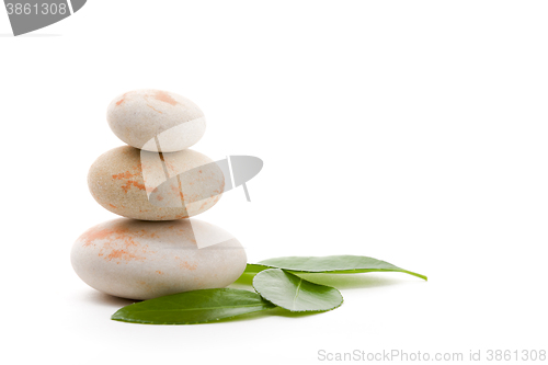 Image of balancing zen stones isolated