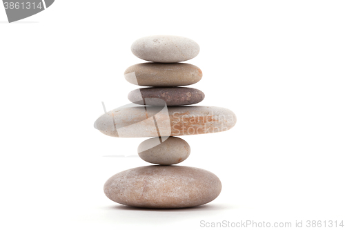 Image of balancing zen stones isolated