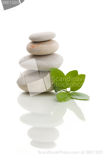 Image of balancing zen stones isolated