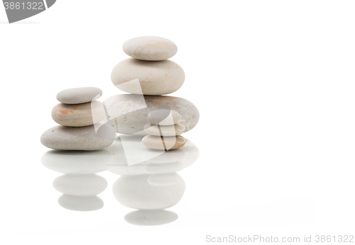 Image of balancing zen stones isolated