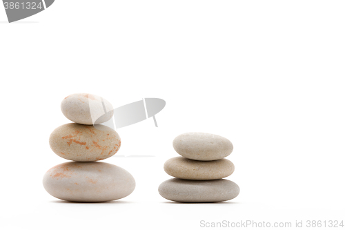 Image of balancing zen stones isolated