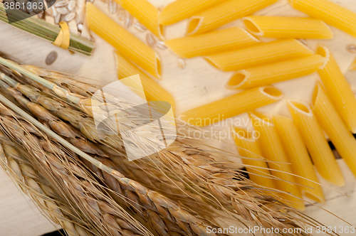 Image of Italian pasta penne with wheat