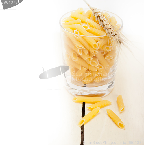 Image of Italian pasta penne with wheat