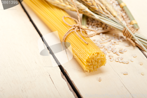 Image of organic Raw italian pasta and durum wheat 