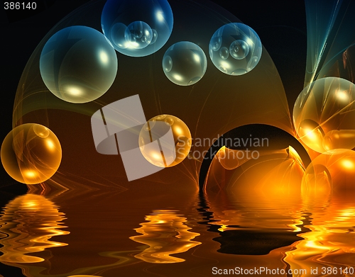 Image of abstract bubblered background