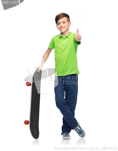 Image of happy boy with skateboard